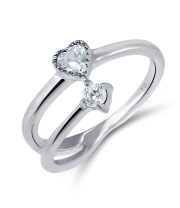 Sweet Heart CZ Design Ring NSR-825